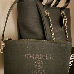 Authentic Chanel Deauville Tote NWT